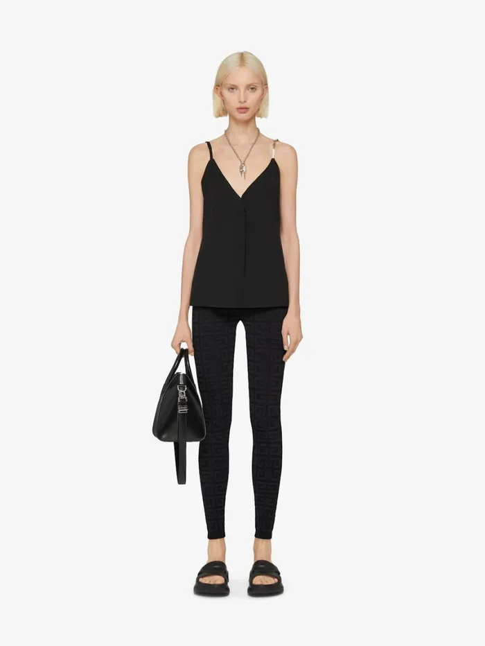 Givenchy Leggings In 4G Jacquard Black Women Pants and Shorts