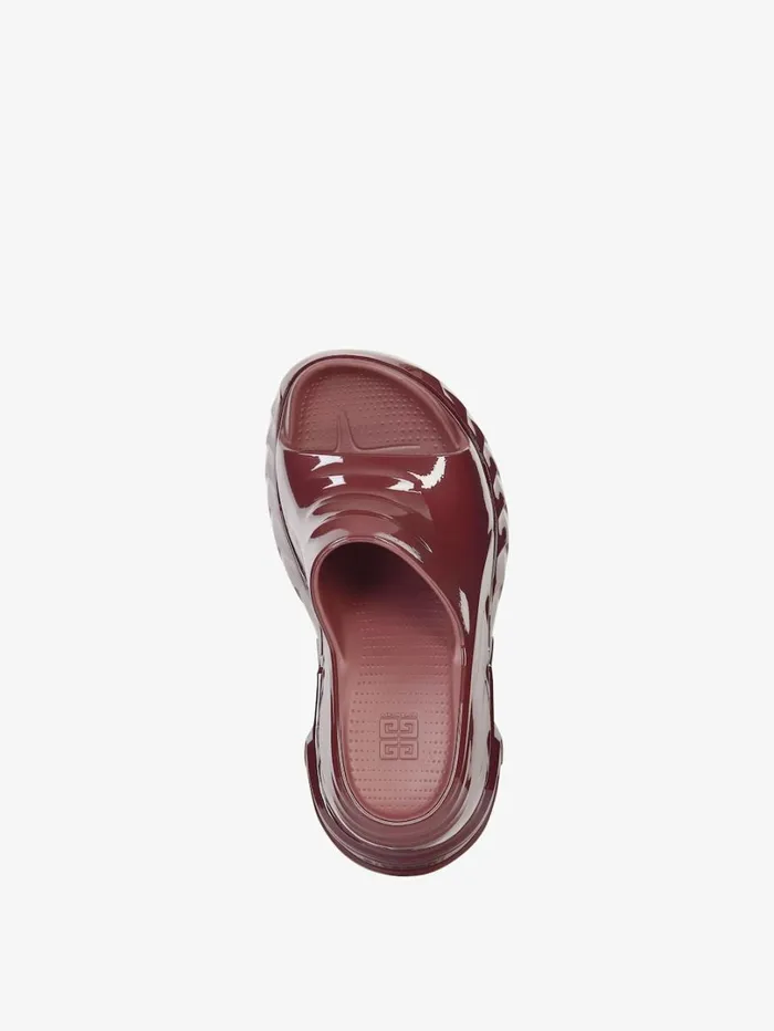 Givenchy Marshmallow Wedge Sandals In Rubber Oxblood Red Women Slides and Sandals Givenchy Marshmallow Wedge Sandals In Rubber Oxblood Red Women Slides and Sandals
