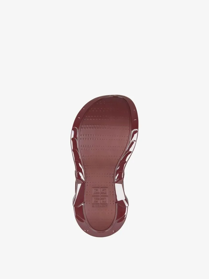 Givenchy Marshmallow Wedge Sandals In Rubber Oxblood Red Women Slides and Sandals Givenchy Marshmallow Wedge Sandals In Rubber Oxblood Red Women Slides and Sandals