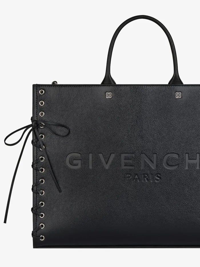 Givenchy Medium GTote Shopping Bag In Corset Style Leather Black Women Shoulder Bags Givenchy Medium GTote Shopping Bag In Corset Style Leather Black Women Shoulder Bags
