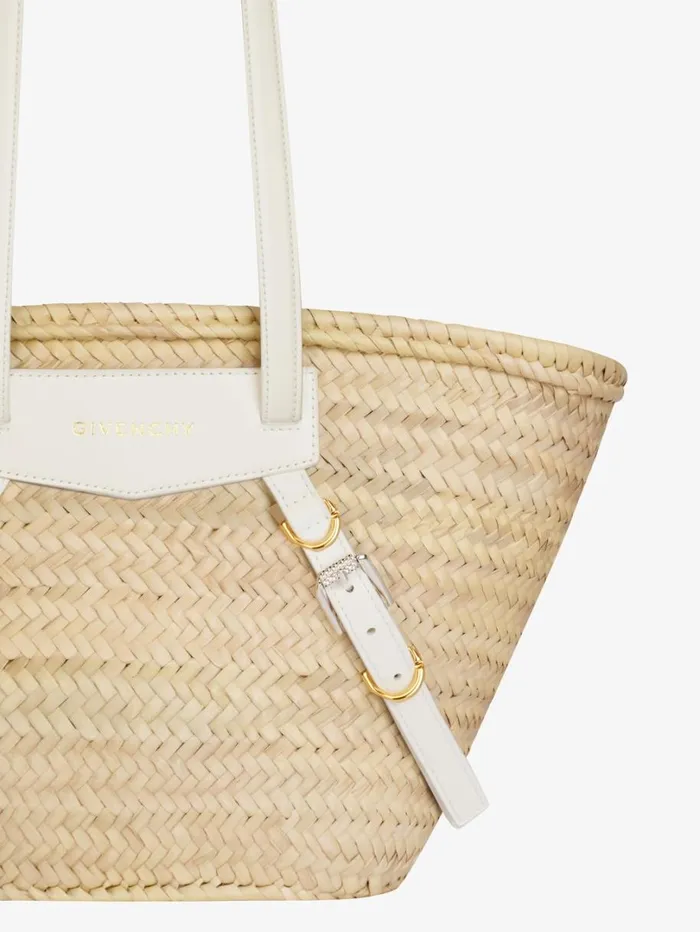 Givenchy Medium Voyou Basket Bag In Raffia Ivory Women Shoulder Bags Givenchy Medium Voyou Basket Bag In Raffia Ivory Women Shoulder Bags