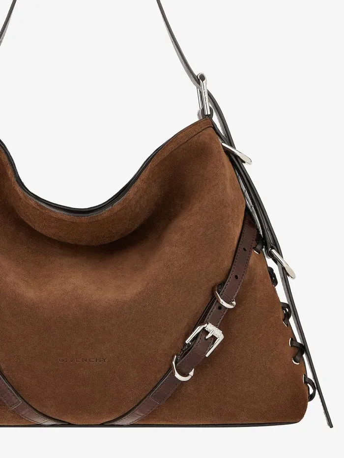 Givenchy Medium Voyou Boyfriend Bag In Corset Style Suede Walnut Brown Women Crossbody Bags Givenchy Medium Voyou Boyfriend Bag In Corset Style Suede Walnut Brown Women Crossbody Bags