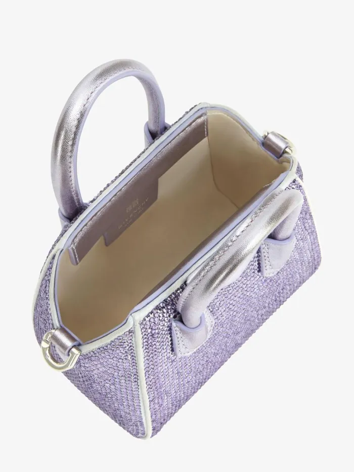 Givenchy Micro Antigona Bag In Satin With Strass Lavender Women Crossbody Bags Givenchy Micro Antigona Bag In Satin With Strass Lavender Women Crossbody Bags