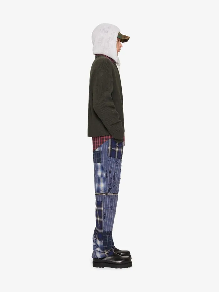 Givenchy Oversized Cardigan In Wool With Front Zip Military Green Men Knitwear