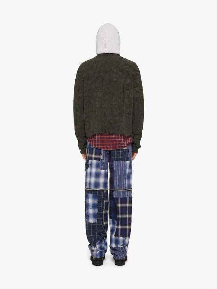 Givenchy Oversized Cardigan In Wool With Front Zip Military Green Men Knitwear