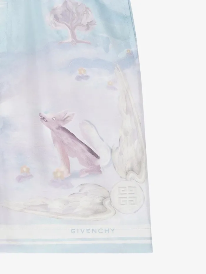 Givenchy Printed Bermuda Shorts In Silk Multicolored Men Pants and Shorts