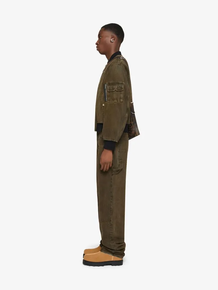 Givenchy Reversible Bomber Jacket In Denim Blackkhaki Men Outerwear and Blousons