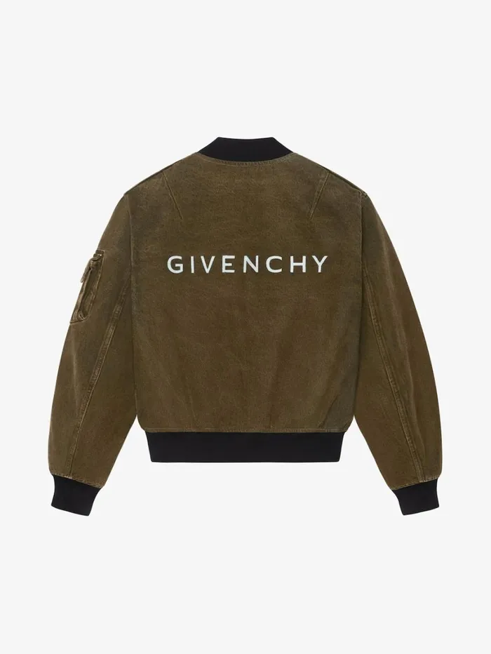Givenchy Reversible Bomber Jacket In Denim Blackkhaki Men Outerwear and Blousons