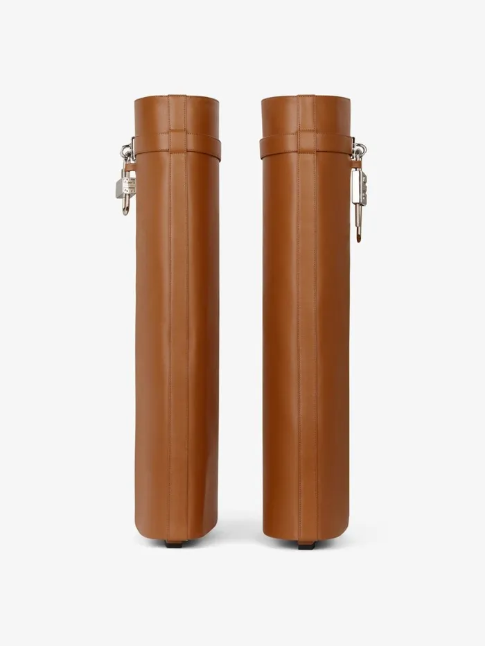 Givenchy Shark Lock Boots In Leather Tan Women Shark Lock Givenchy Shark Lock Boots In Leather Tan Women Shark Lock