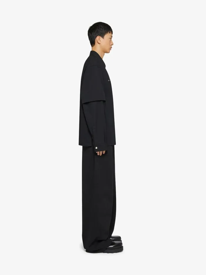 Givenchy Shirt In Cotton With Metal Details Black Men Shirts