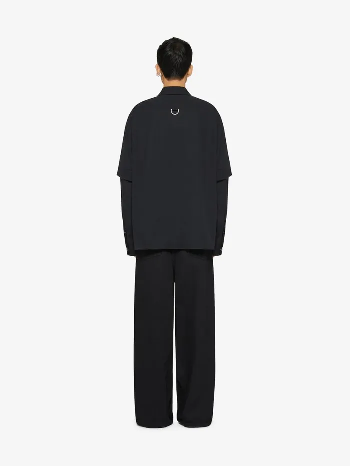 Givenchy Shirt In Cotton With Metal Details Black Men Shirts