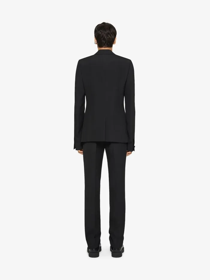 Givenchy Slim Fit Jacket In Wool With Satin Collar Black Men Coats and Jackets