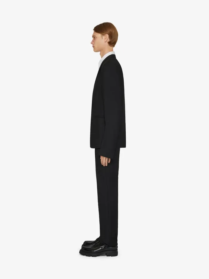 Givenchy Slimfit Jacket In Wool With ULock Closing Black Men Coats and Jackets
