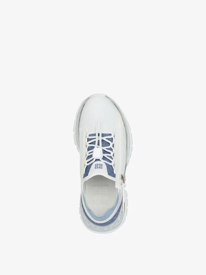 Givenchy Spectre Runner Sneakers In Synthetic Leather And Denim Denim Blue Women Sneakers Givenchy Spectre Runner Sneakers In Synthetic Leather And Denim Denim Blue Women Sneakers
