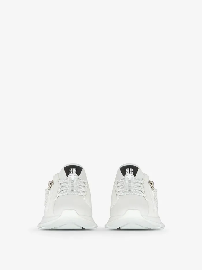 Givenchy Spectre Runner Sneakers In Synthetic Leather Whiteblack Women Shark Lock
