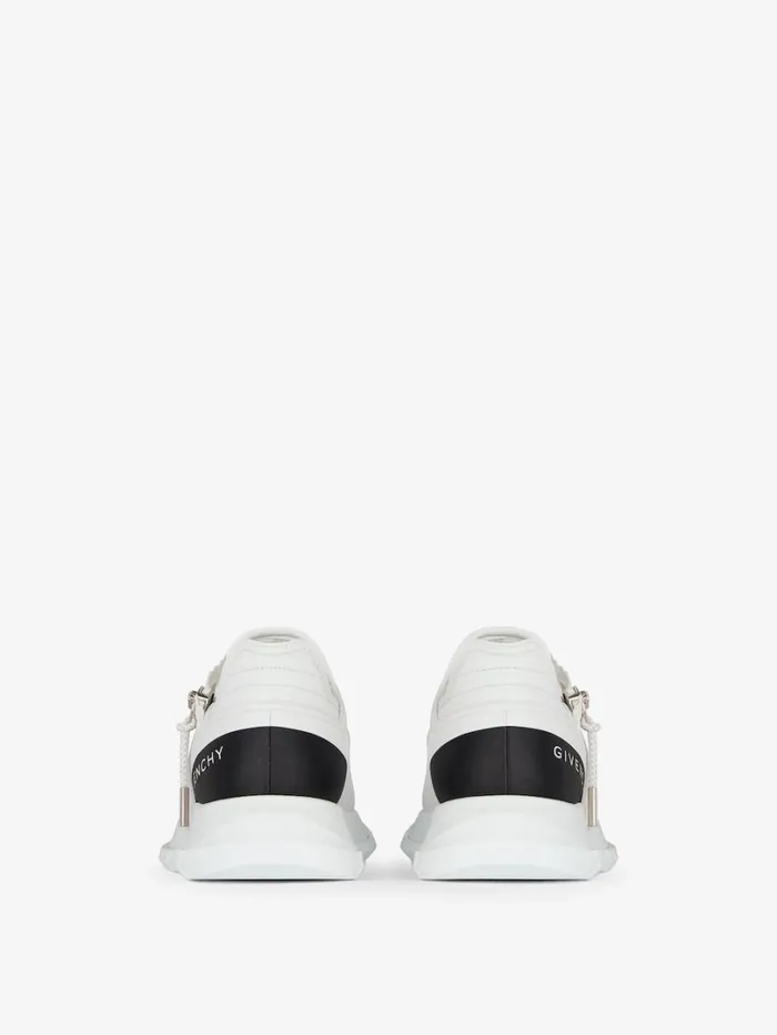 Givenchy Spectre Runner Sneakers In Synthetic Leather Whiteblack Women Shark Lock