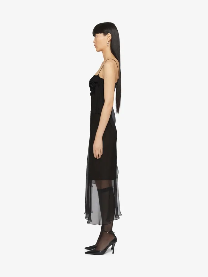 Givenchy Straps Dress In Muslin Black Women Dresses