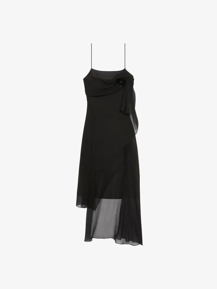 Givenchy Straps Dress In Muslin Black Women Dresses