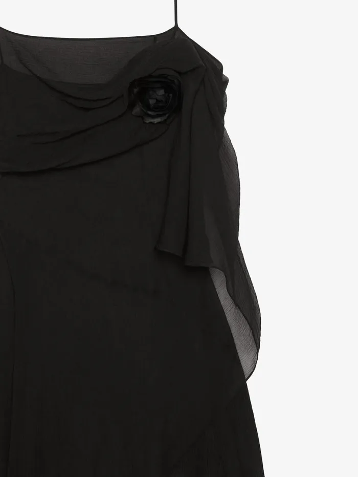 Givenchy Straps Dress In Muslin Black Women Dresses