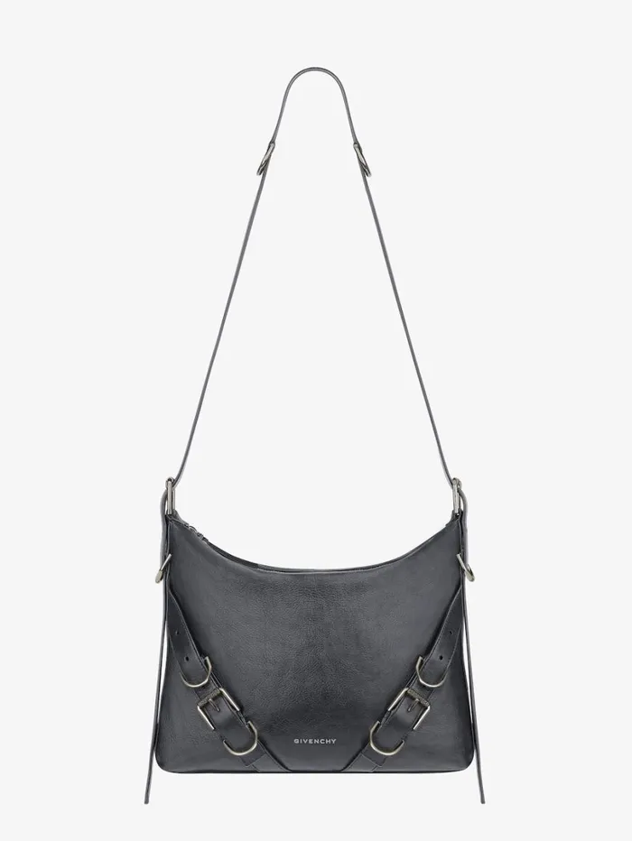 Givenchy Voyou Crossbody Bag In Grained Leather Dark Grey Men Crossbody Bags