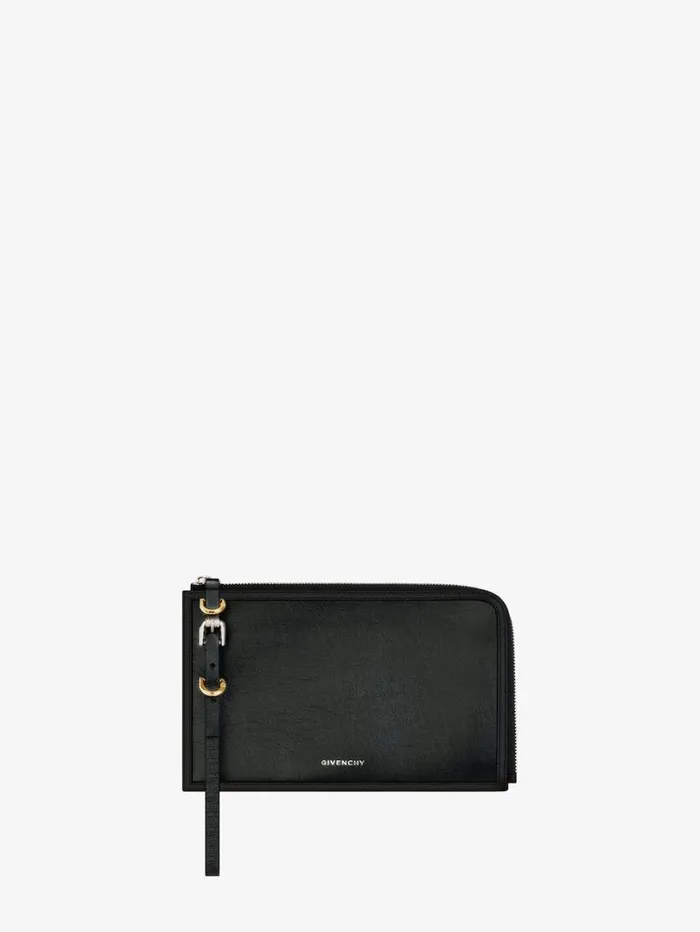 Givenchy Voyou Pouch In Leather Black Women Wallets and Card Holders