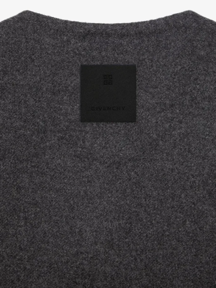 Givenchy Waistcoat In Double Face Wool And Cashmere Dark Grey Men Outerwear and Blousons