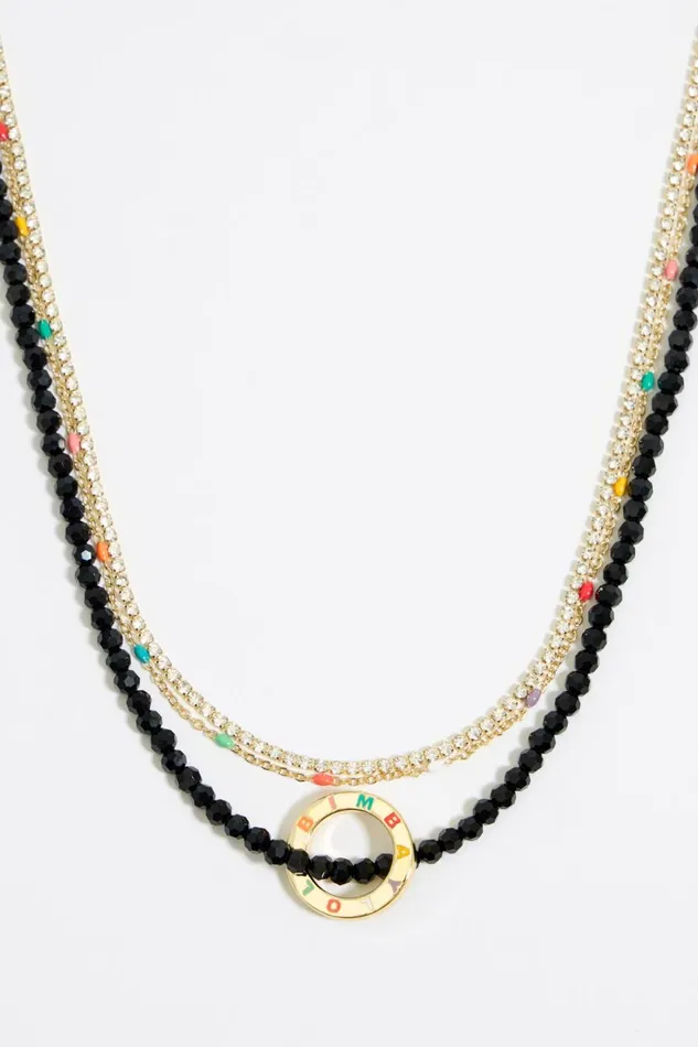 Golden Chain Crystal Necklace Gold Women Bimba Y Lola Jewelry