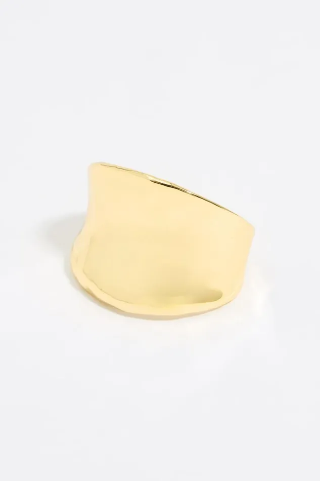 Golden Textured Leaf Bracelet Gold Women Bimba Y Lola Jewelry