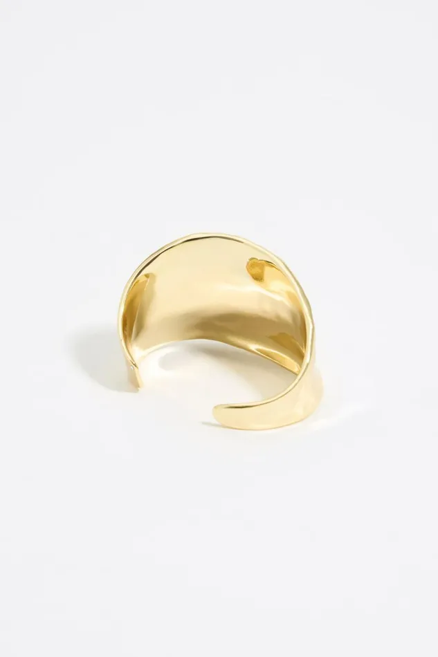 Golden Textured Leaf Bracelet Gold Women Bimba Y Lola Jewelry Golden Textured Leaf Bracelet Gold Women Bimba Y Lola Jewelry