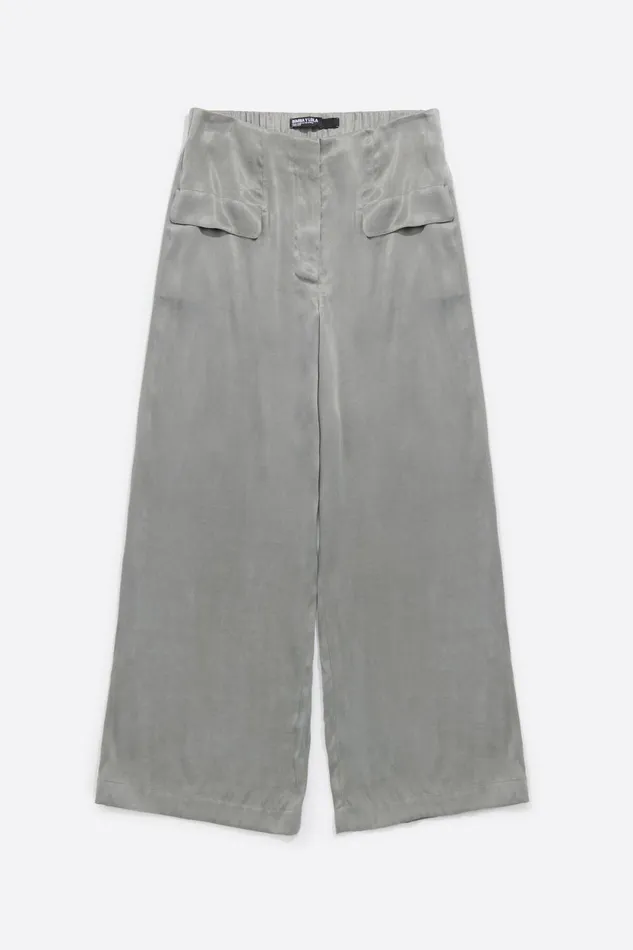Gray Fluid Trousers Grey Women Bimba Y Lola Party