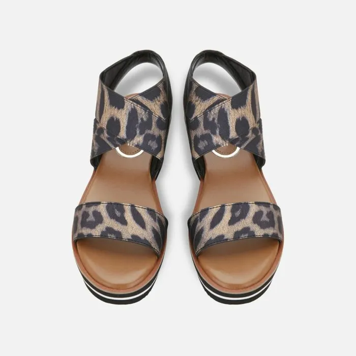 Harlow Animal Platform Sandal Blackgold Women Kenneth Cole Sandals