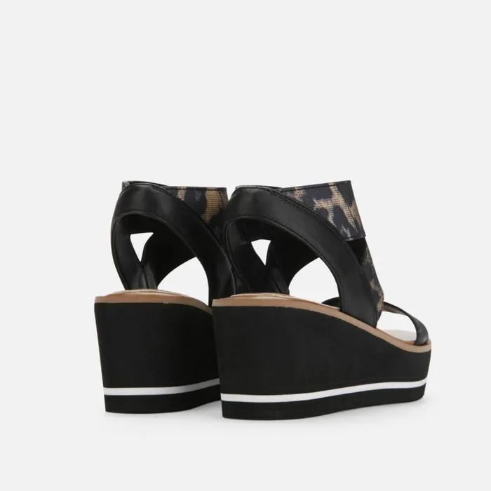 Harlow Animal Platform Sandal Blackgold Women Kenneth Cole Sandals