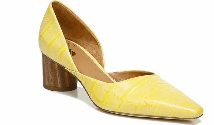 Heels Women Franco Sarto Sarto Rita Pump Lemonade Crocco Leather