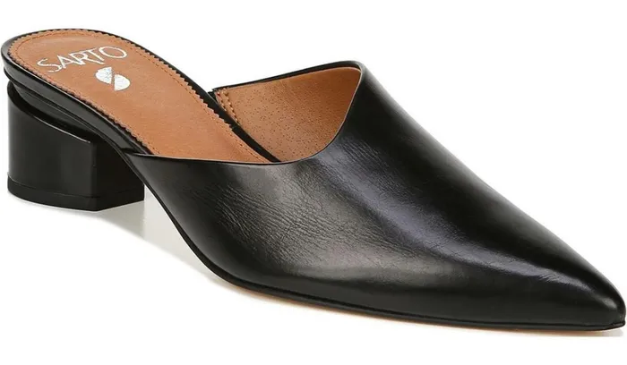 Heels Women Franco Sarto Sarto Visa Mule Black Leather