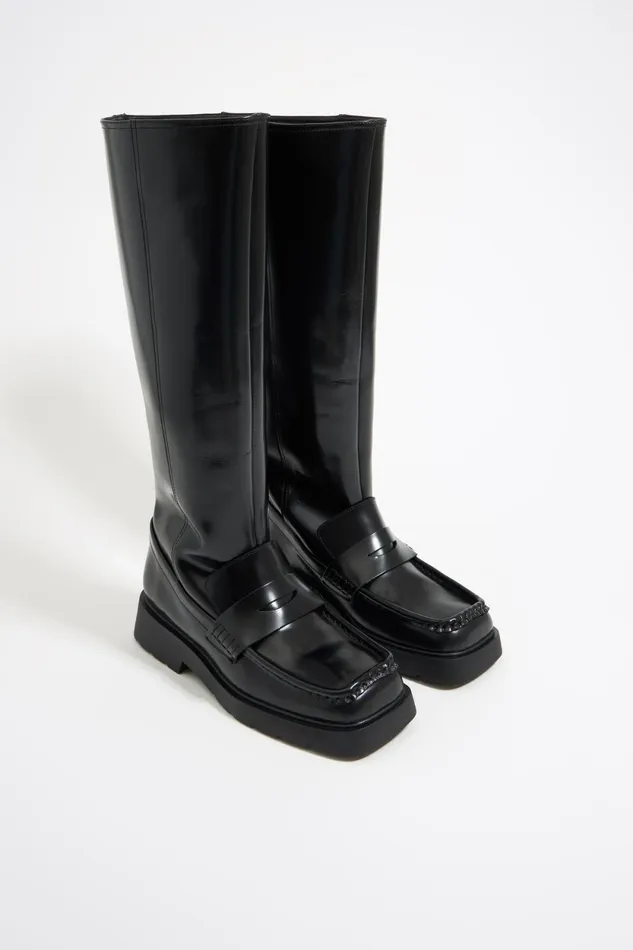 High Black Leather Boot Black Women Bimba Y Lola Ankle Boots And Boots High Black Leather Boot Black Women Bimba Y Lola Ankle Boots And Boots