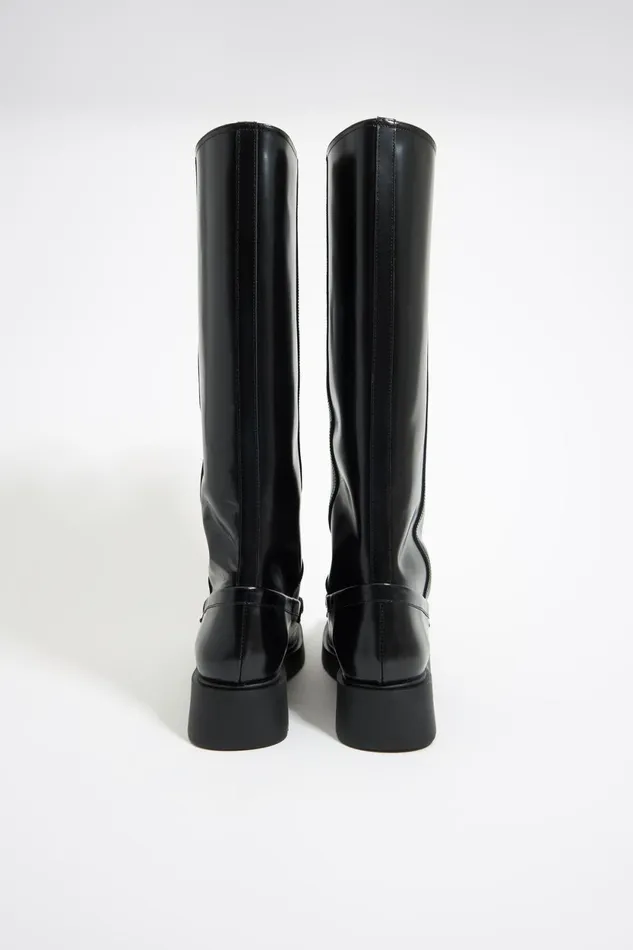 High Black Leather Boot Black Women Bimba Y Lola Ankle Boots And Boots High Black Leather Boot Black Women Bimba Y Lola Ankle Boots And Boots