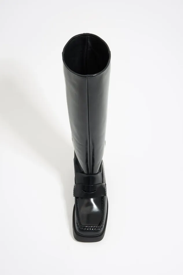 High Black Leather Boot Black Women Bimba Y Lola Ankle Boots And Boots High Black Leather Boot Black Women Bimba Y Lola Ankle Boots And Boots