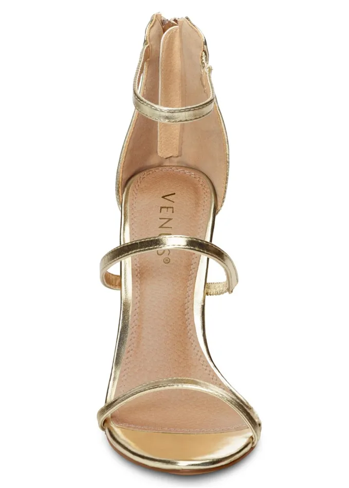HIGH HEEL STRAPPY SANDALS Gold Women VENUS Sandals and Wedges