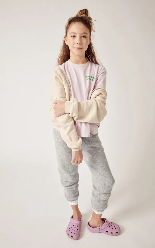 Hoodie Itonay Melange Ecru Kids American Vintage Sweatshirts Hoodie Itonay Melange Ecru Kids American Vintage Sweatshirts