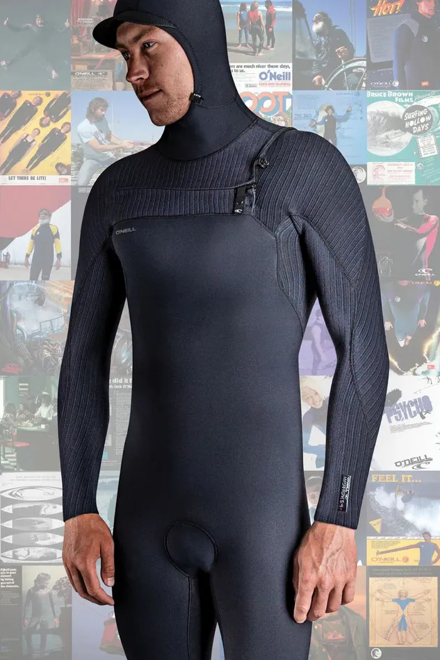 HYPERFREAK 43MM CHEST ZIP FULL WETSUIT W HOOD Blackblack Men O039NEILL Men039S Wetsuits