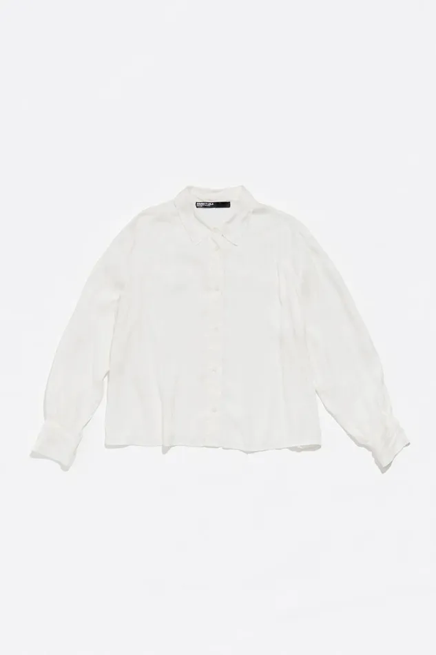 Ivory Viscose Straight Cut Shirt Ivory Women Bimba Y Lola Shirts Ivory Viscose Straight Cut Shirt Ivory Women Bimba Y Lola Shirts