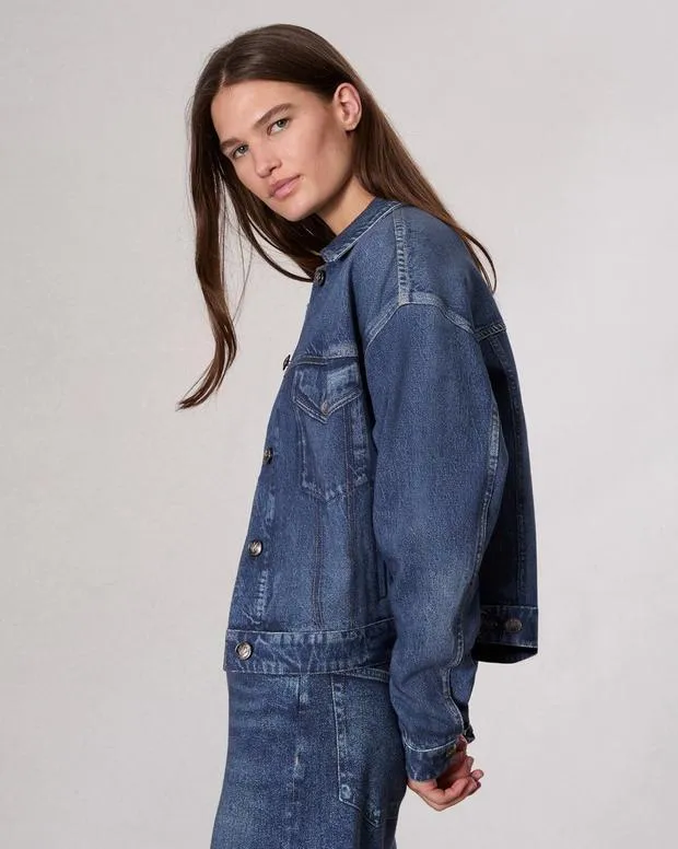 Jackets and Coats Women Rag and Bone Miramar Fleece Trucker Jacket Cotton Fleece Grove