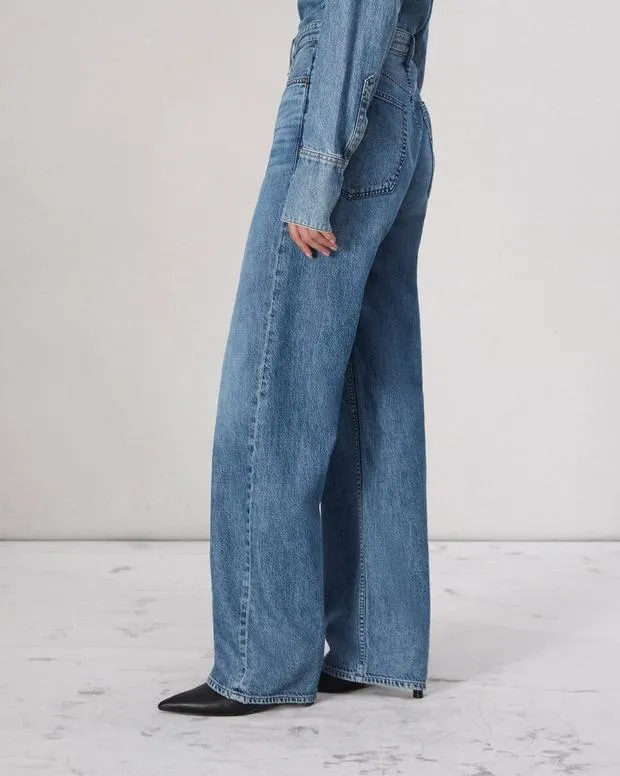 Jeans Women Rag and Bone Featherweight Logan WideLeg Jean Featherweight Denim River