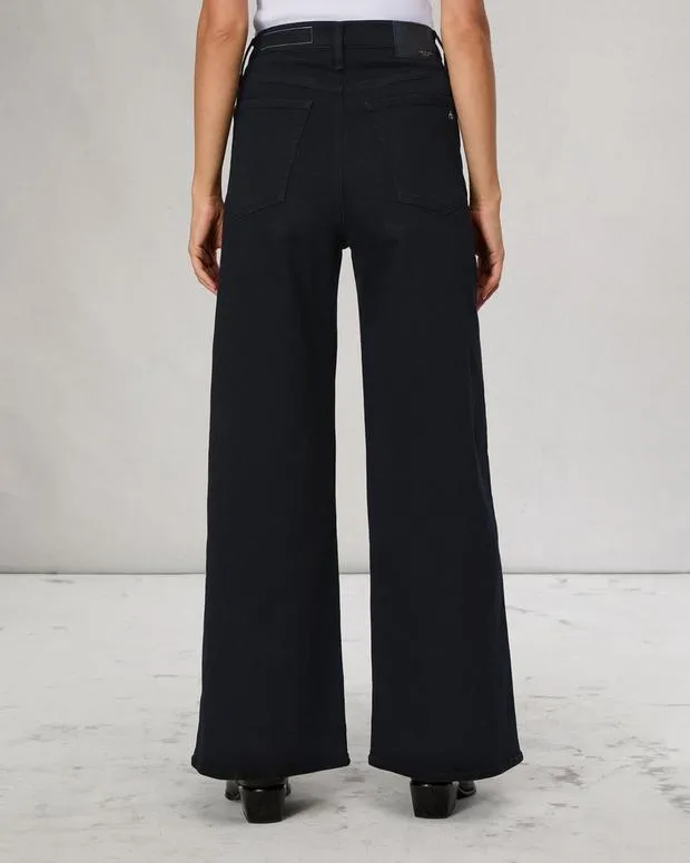 Jeans Women Rag and Bone Flexi Sofie Ankle WideLeg Jean Flexi Smooth and Sculpt Denim Black