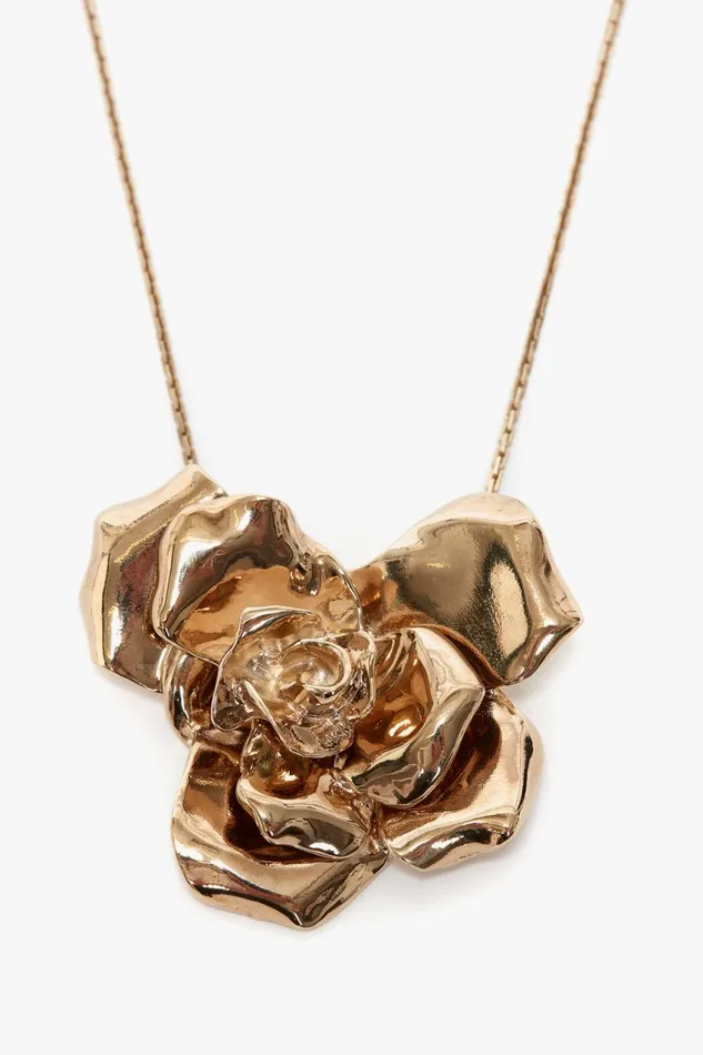 Jewellery Women Victoria Beckham Exclusive Flower Necklace In Gold