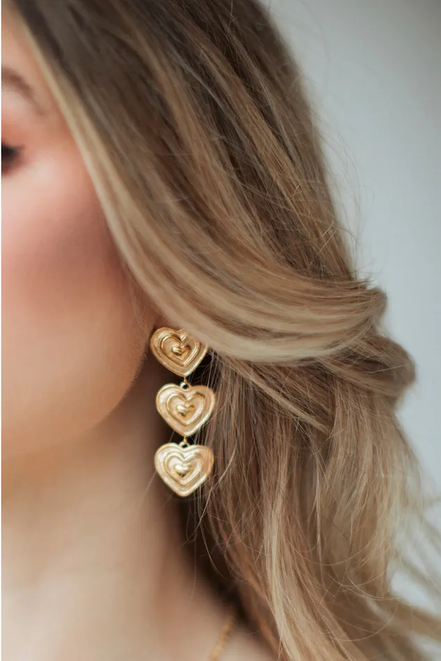 Jewelry Women LoveShackFancy Heartbeat Earrings By Evie Jewelry Gold