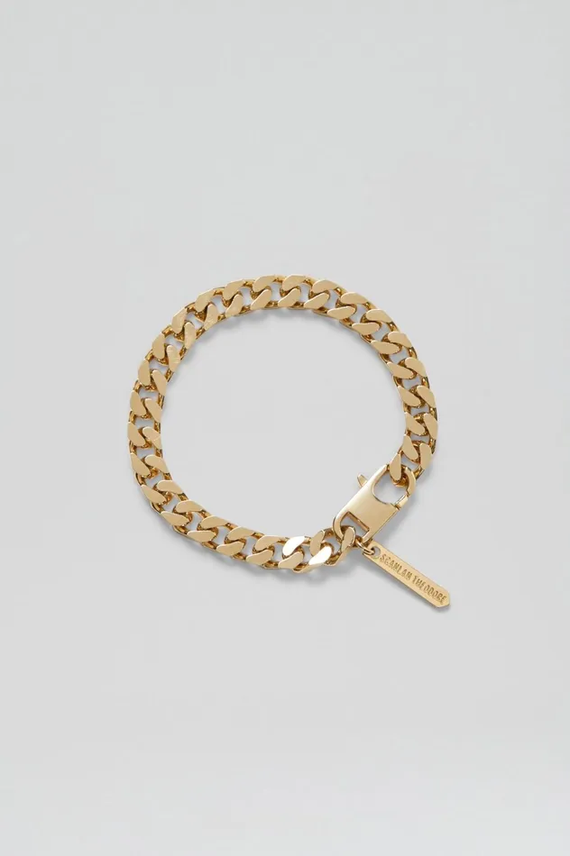 Jewelry Women Scanlan Theodore FLAT CHAIN BRACELET Lightgold Jewelry Women Scanlan Theodore FLAT CHAIN BRACELET Lightgold