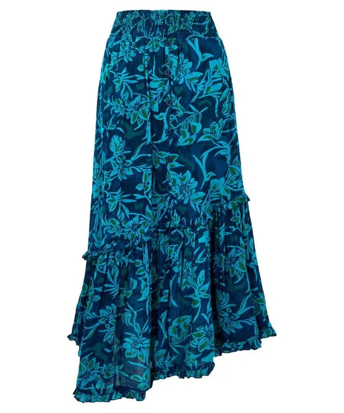 Joe Browns Skirts Women Freya Floral Skirt Blue Joe Browns Skirts Women Freya Floral Skirt Blue