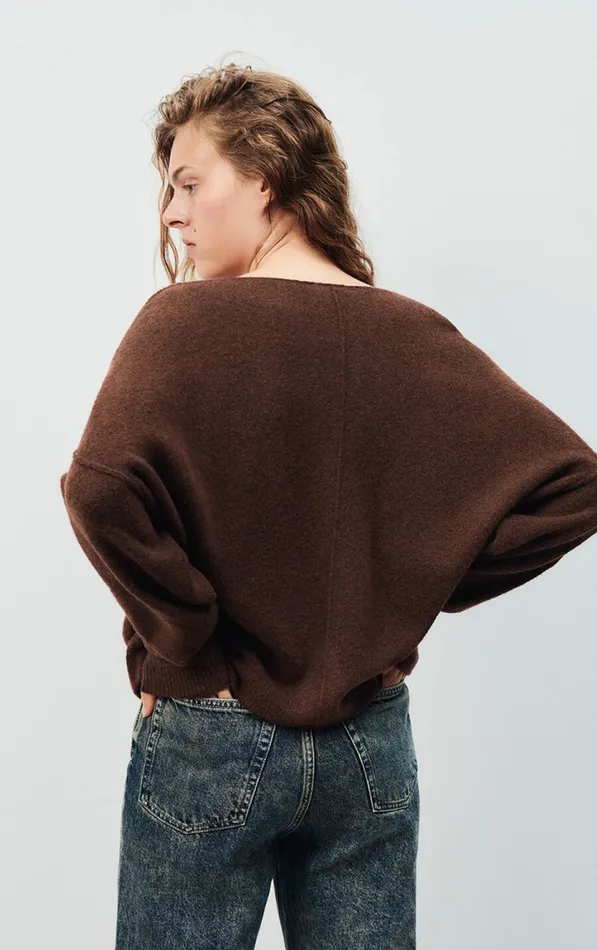Jumper Damsville Black Brownie Melange Women American Vintage Jumpers and Cardigans Jumper Damsville Black Brownie Melange Women American Vintage Jumpers and Cardigans