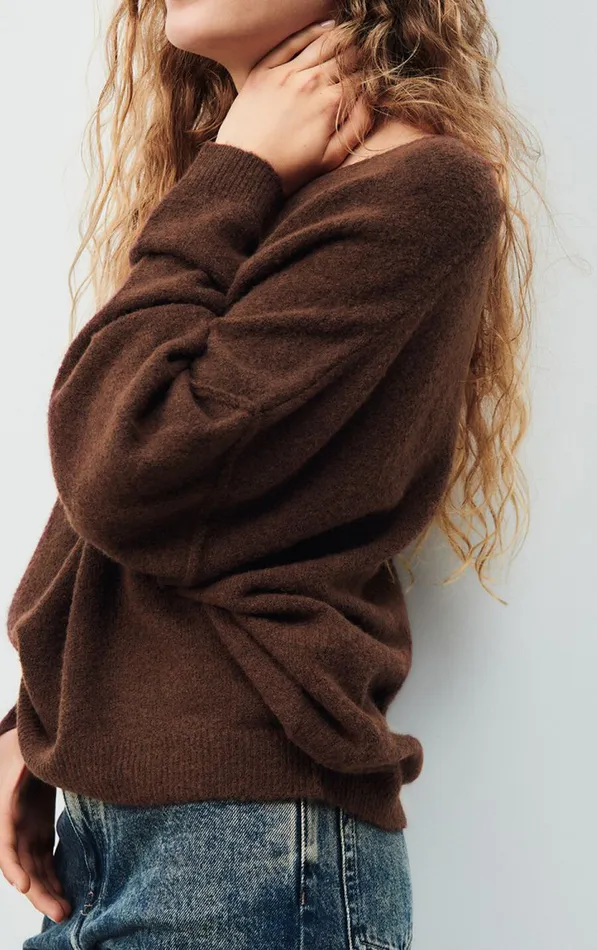 Jumper Damsville Black Brownie Melange Women American Vintage Jumpers and Cardigans Jumper Damsville Black Brownie Melange Women American Vintage Jumpers and Cardigans